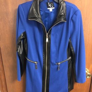 NWOT Lena Gabrielle Blue and Black Jacket-- Size 8